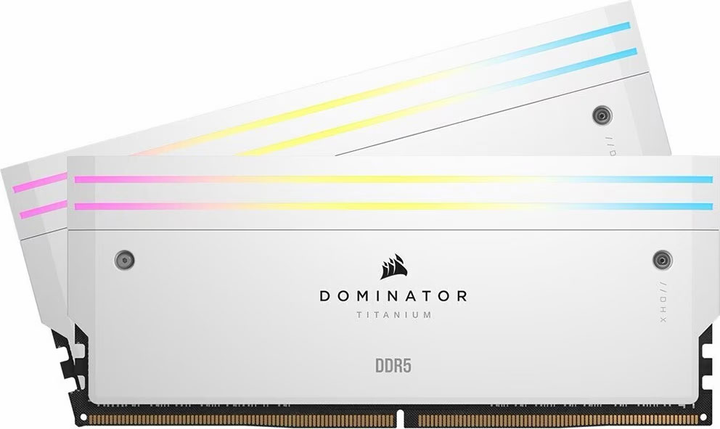 Оперативна пам'ять Corsair DDR5-7200 32768MB PC5-57600 (Kit of 2x16384) Dominator Titanium RGB (CMP32GX5M2X7200C34W) - зображення 1