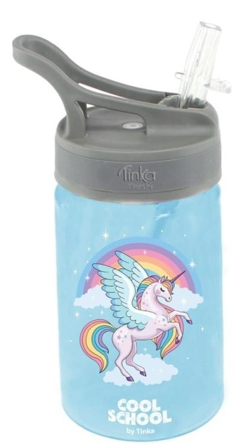 Bidon na wodę Tinka Cool School Pegasus turkusowy 350 ml (7073334001237) - obraz 1