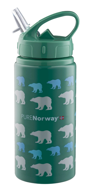 Пляшка для води Pure Norway Polarbear зелена 500 мл (7071673143304) - зображення 1