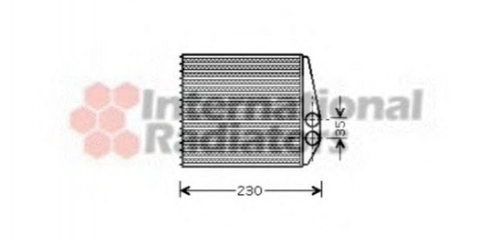 Радиатор печки Van Wezel 37006355 Opel Vectra 161826093171801, 1618260, 93171801 - изображение 1