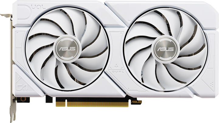 Відеокарта ASUS PCI-Ex Dual GeForce RTX 4060 EVO OC Edition 8GB GDDR6 (128bit) (2535/17000) (1 x HDMI, 3 x DisplayPort) White (90YV0JCB-M0NA00) - зображення 1