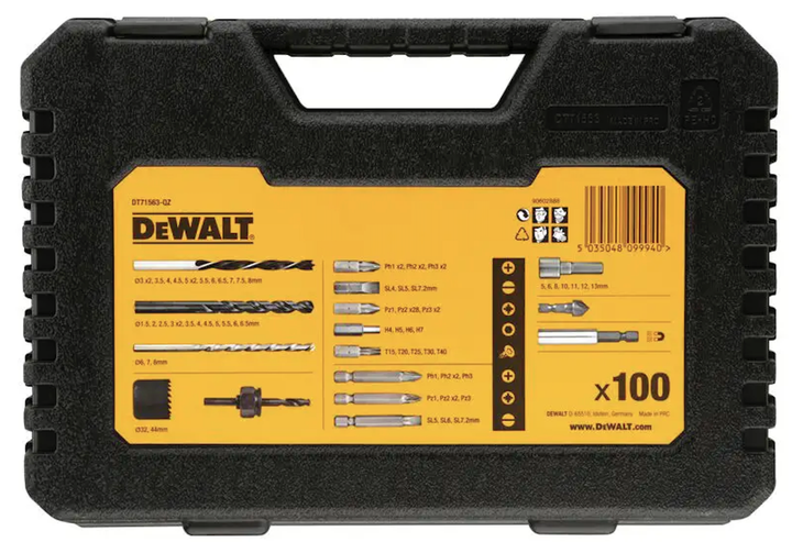 Набір свердел DeWALT 100 шт. (DT71563) - зображення 6