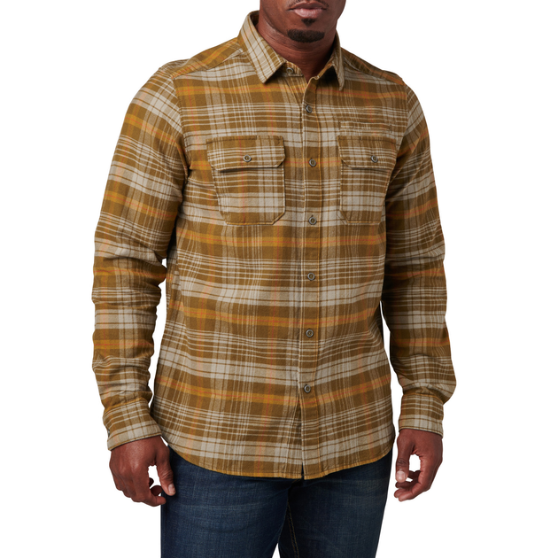 Сорочка тактична 5.11 Tactical® Lester Flannel Plaid Long Sleeve Shirt L Field Green Plaid - зображення 1