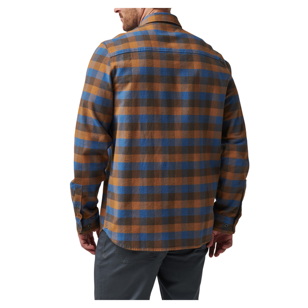 Рубашка тактическая 5.11 Tactical® Lester Flannel Plaid Long Sleeve Shirt M Cobalt Blue Plaid - изображение 2