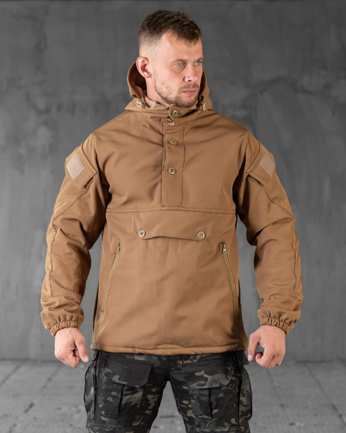 Тактична демісезонна куртка анорак SoftShell на флісі M койот (88916) - зображення 1