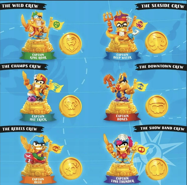 Золотий набір Piratix The Wild Crew + Captain King Roar 6 фігурок