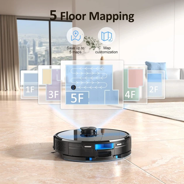 Робот пилосос Smart Lubluelu Black 3000 Па - зображення 2