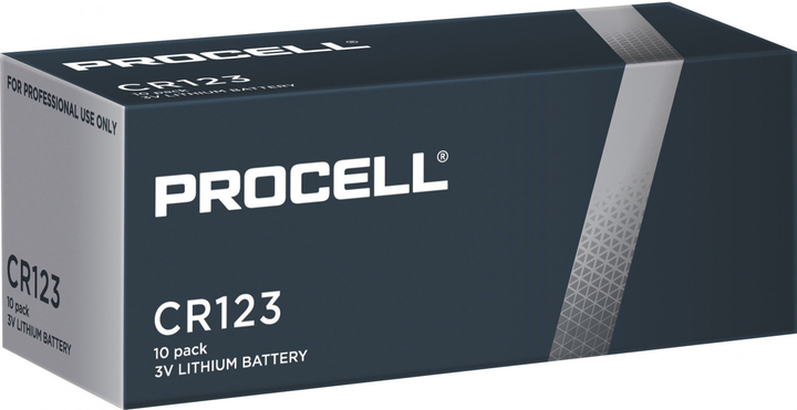 Літієві батарейки Duracell Procell Constant Power 3 B CR123 10 шт. (5000394137448) - зображення 1