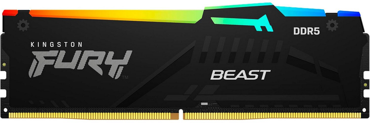 Оперативная память Kingston Fury DDR5-5200 65536MB PC5-41600 (Kit of 4x32768) FURY Beast RGB Black (KF552C40BBAK4-128) - изображение 3