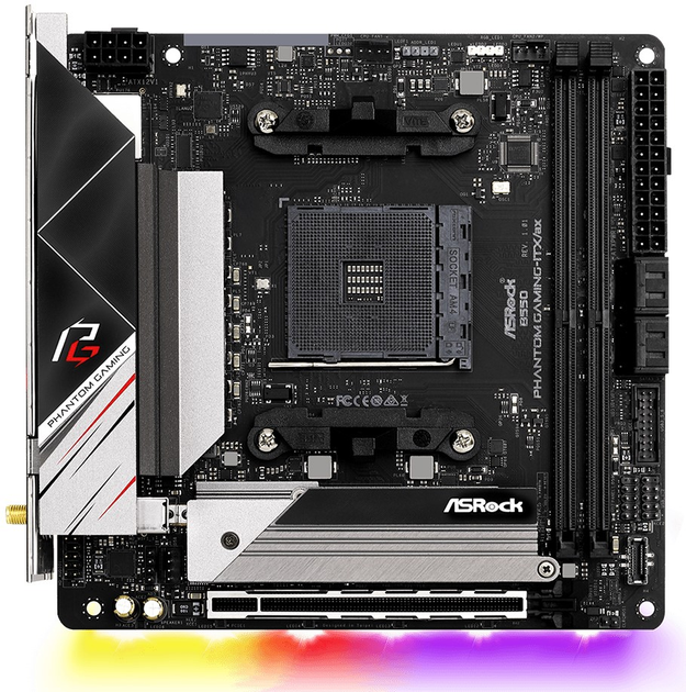 Płyta główna ASRock B550 Phantom Gaming-ITX/ax (sAM4, AMD B550, PCI-Ex16) Black (90-MXBD40-A0UAYZ) - obraz 1