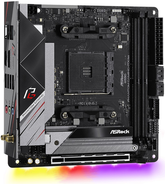 Płyta główna ASRock B550 Phantom Gaming-ITX/ax (sAM4, AMD B550, PCI-Ex16) Black (90-MXBD40-A0UAYZ) - obraz 2