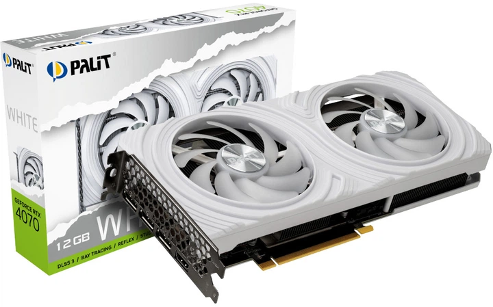 Karta graficzna Palit PCI-Ex GeForce RTX 4070 12GB Dual OC GDDR6X (192bit) (2475/21000) (1 x HDMI, 3 x DisplayPort) White (NE64070S19K9-1048L) - Zdjęcie 7 Karta graficzna Palit PCI-Ex GeForce RTX 4070 12GB Dual OC GDDR6X (192bit) (2475/21000) (1 x HDMI, 3 x DisplayPort) White (NE64070S19K9-1048L) - obraz 7