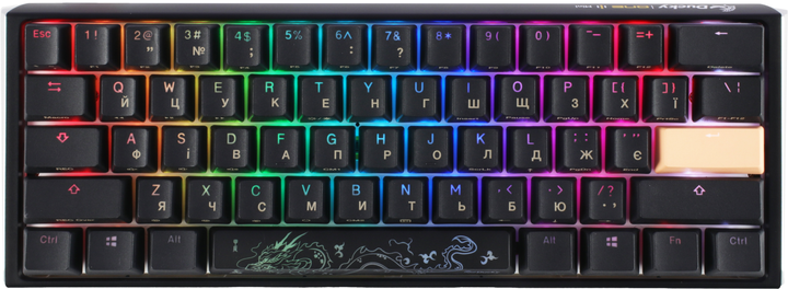Клавиатура проводная Ducky One 3 Mini Cherry MX Red RGB UA USB Black (DKON2161ST-RUAPXCLAWSC1) - изображение 1