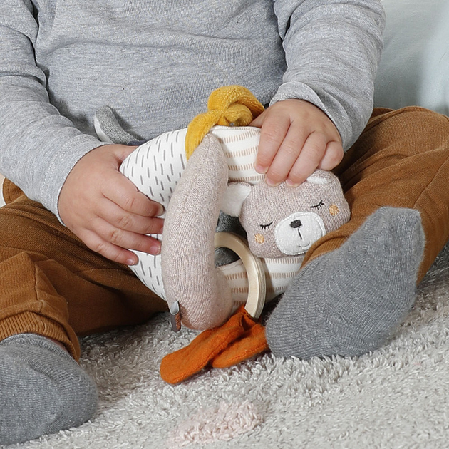 Zabawka-zawieszka do wózka BabyFehn Natur 2.0 Osiołek i miś z piłeczką (4001998052312) - obraz 3