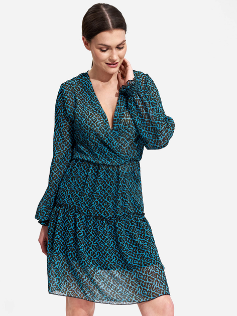 Sukienka trapezowa damska Figl M859 S/M Niebieska (5902194409049) - obraz 1