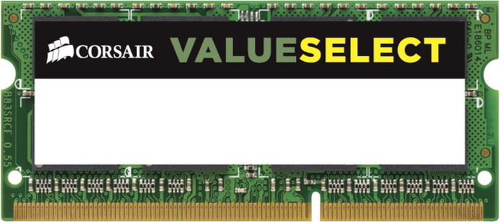 Оперативна пам'ять Corsair SO-DIMM DDR3L-1333 4096MB PC3-10666 Value Select (CMSO4GX3M1C1333C9) - зображення 1