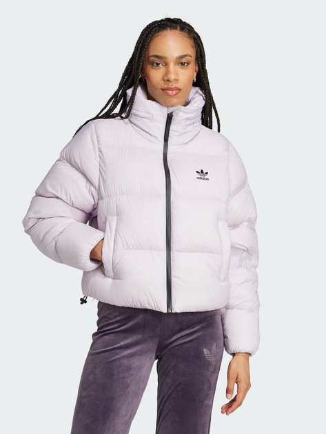Пуховик зимний короткий женский Adidas Originals Regen Down Puff IW8369 S Серый (4067897055908) 
