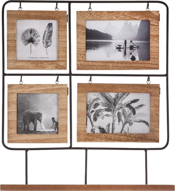 Multirama Atmosphera Drewniana na 4 zdjęcia 9 x 9 cm i 14 x 9 cm Brązowa (3560234538139) - obraz 3