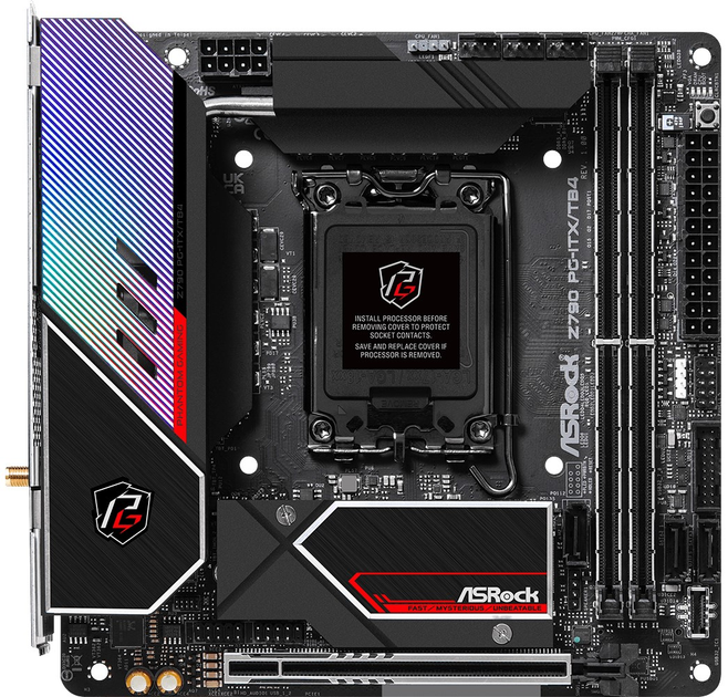 Материнська плата ASRock Z790 PG-ITX/TB4 (s1700, Intel Z90, PCI-Ex16) Black (90-MXBKC0-A0UAYZ) - зображення 1