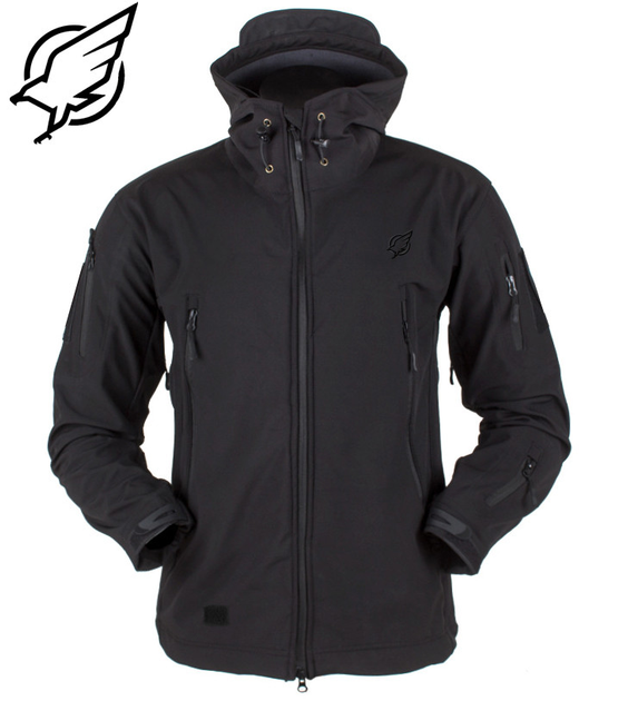 Тактическая куртка Eagle Soft Shell JA-01 с флисом Black M - изображение 1