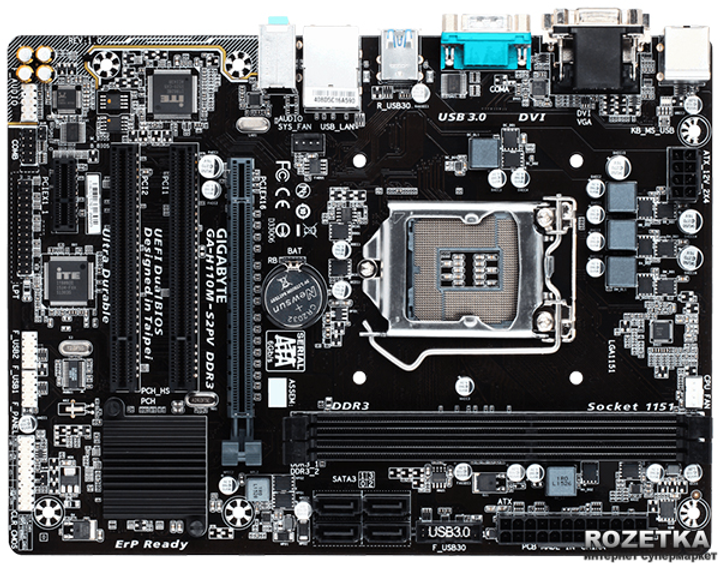 Материнская плата Gigabyte GA-H110M-S2PV DDR3 (s1151, Intel H110, PCI ...