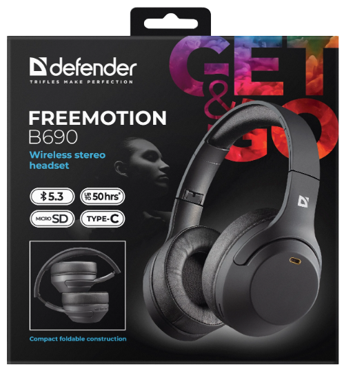 Гарнітура Defender FreeMotion B690 Bluetooth Black (63690) (7024921) - изображение 6