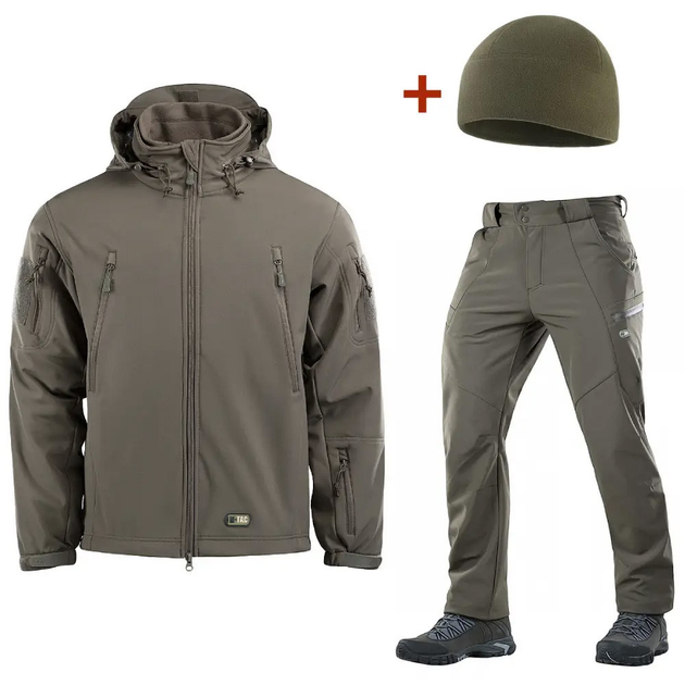 Зимняя Форма M-Tac SoftShell Куртка с подстёжкой и Брюки олива + Подарок Шапка размер 3XL - изображение 1