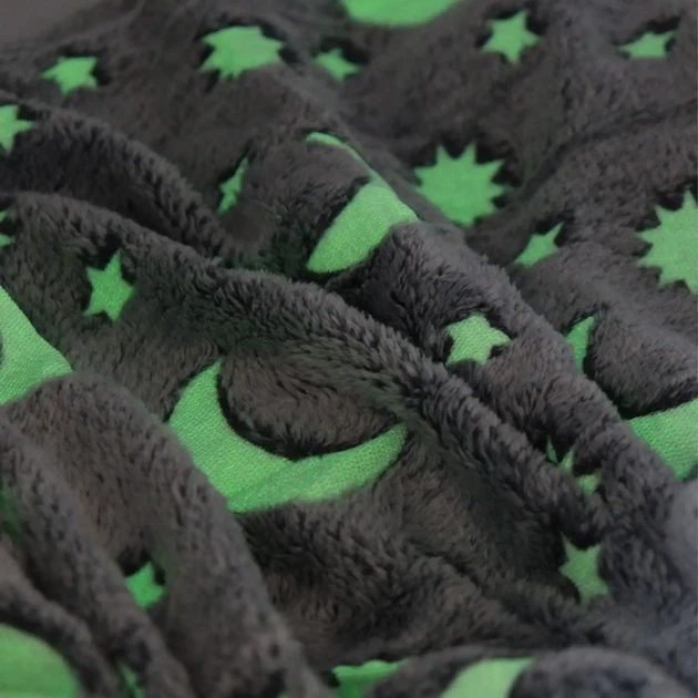 Теплий плед, що світиться Magic Blanket Ковдра для дітей та підлітків (100x150см) Сірий - Фото 3 Теплий плед, що світиться Magic Blanket Ковдра для дітей та підлітків (100x150см) Сірий - зображення 3