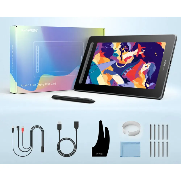 Графический дисплей XP-Pen Artist 13 (Gen 2) Диагональ 13,3 дюйма Рабочая область 293.76 x 165.24 мм Черный - изображение 9