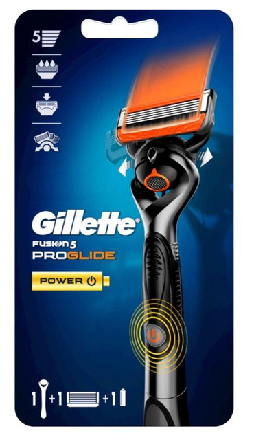 Станок для гоління чоловічий (Бритва) Gillette Fusion5 ProGlide Power з 1 змінним картриджем - зображення 1