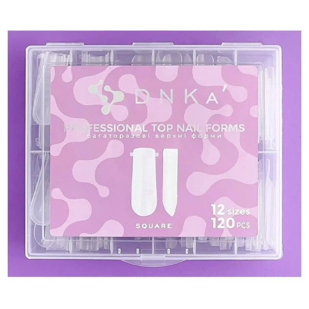 Верхние формы для наращивания Квадрат DNKa Top Nail Forms Square 120 шт - Фото 1 Верхние формы для наращивания Квадрат DNKa Top Nail Forms Square 120 шт - изображение 1
