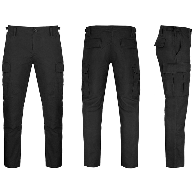 Штани польові Teesar BDU Rip-Stop Slim Fit Black M - изображение 1