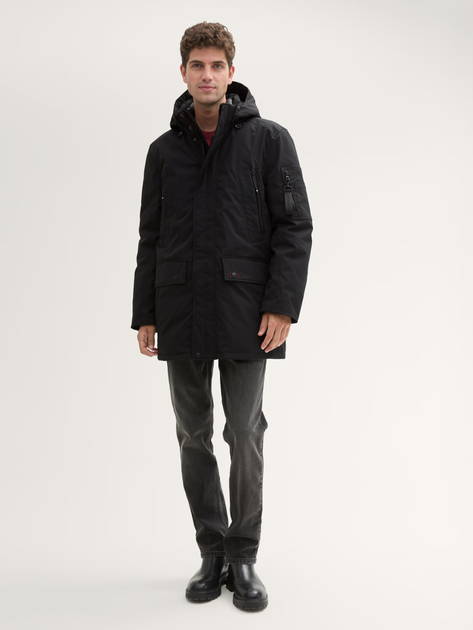 Парка зимова довга чоловіча Tom Tailor 1042520 XL Чорна (4068127236968) - зображення 3