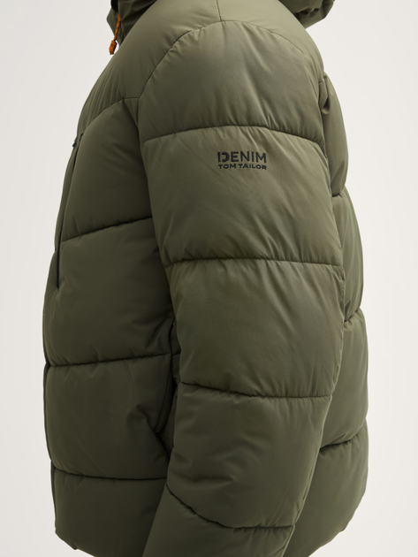 Пуховик зимовий короткий чоловічий Tom Tailor 1043792 XL Оливковий (4068127449160) - зображення 4
