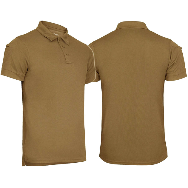 Футболка поло термоактивная MIL-TEC Tactical Polo Quickdry Темный койот XL - изображение 1