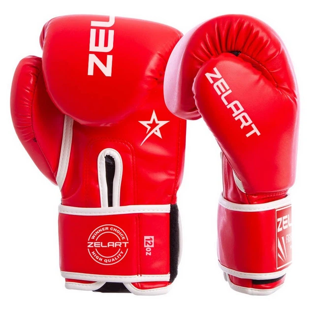 Перчатки боксерські PU Zelart Pro (розмір 12oz, Червоний) (BO-3987_Червоний_12_унції) - Фото 2 Перчатки боксерські PU Zelart Pro (розмір 12oz, Червоний) (BO-3987_Червоний_12_унції) - зображення 2