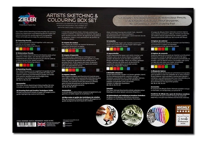 Кольорові олівці Zieler Artist 36 шт (604565287496) - зображення 3