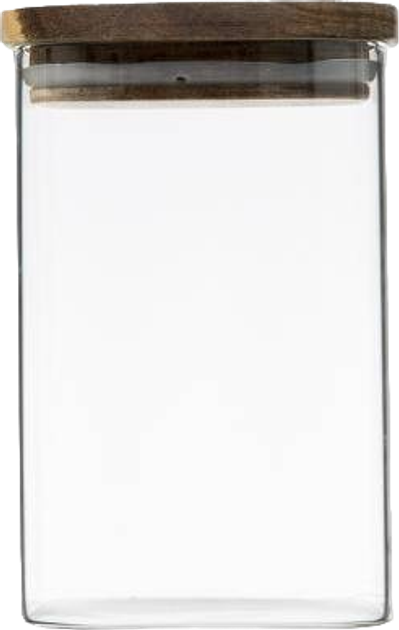 Контейнер 5five Simply Smart скляний з кришкою з дерева акації 1 л (3560237555072) - зображення 3