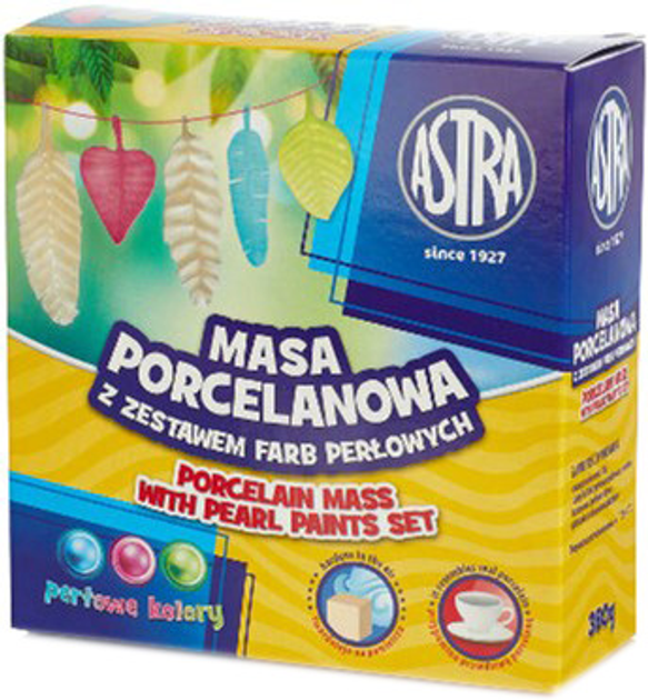 Masa porcelanowa Astra z zestawem farb perłowych (5901137128207) - obraz 1