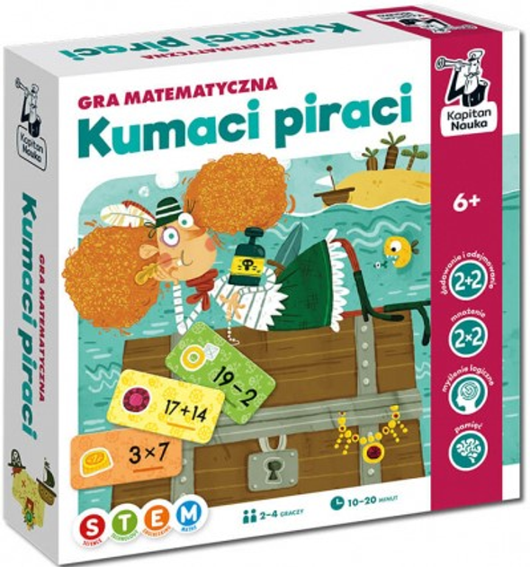 Gra planszowa Kapitan Nauka Edukacyjna Matematyczna Kumaci piraci (5904905917386) - obraz 1