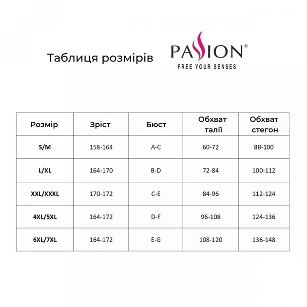 Прозорий пеньюар із мереживом Passion AMBERLY PEIGNOIR Чорний L/XL - зображення 5