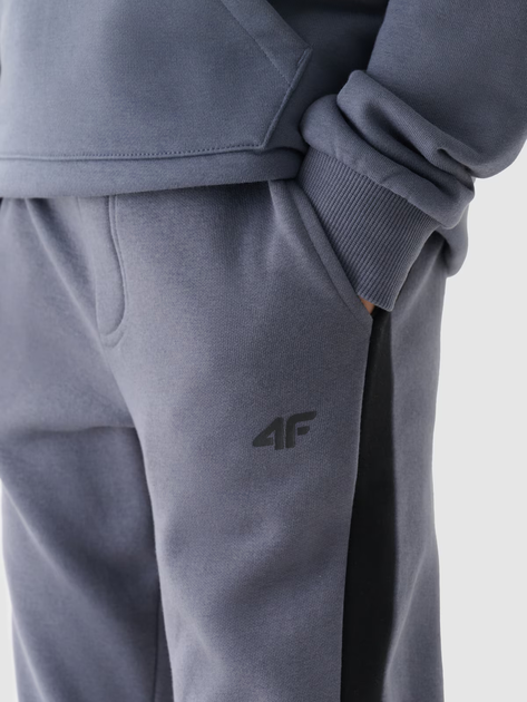Дитячі спортивні штани 4F TROUSERS CAS M759 134 Темно-сірий 4FJWAW24TTROM759-22S - изображение 4