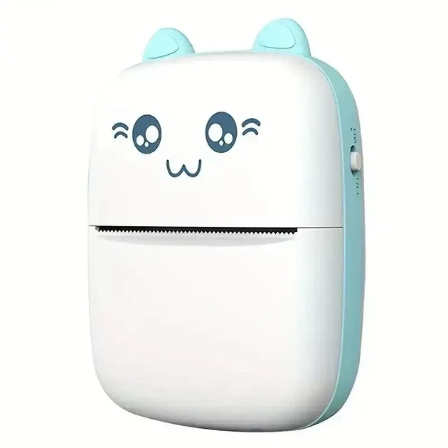 Портативный СИНИЙ детский мини принтер (Mini Printer), термопринтер , карманный детский принтер - изображение 4
