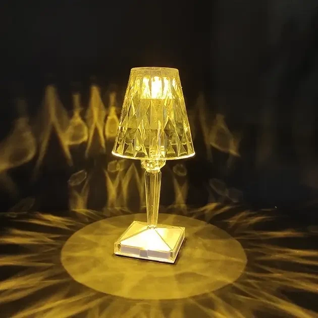 Декоративный LED светильник ночник Diamond light Бриллиант светодиодный хрустальный на аккумуляторе USB - изображение 4