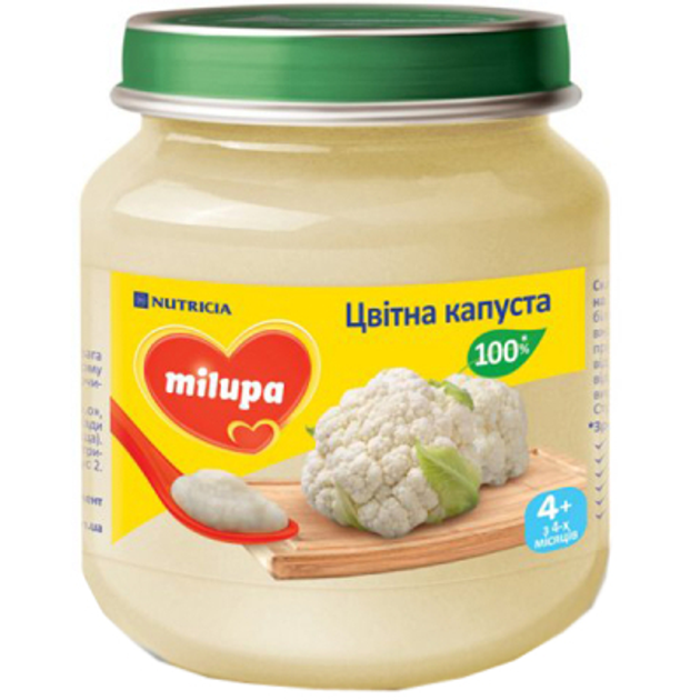Дитяче пюре Milupa Цвітна капуста з 4 місяців 125 г (5900852030246) 