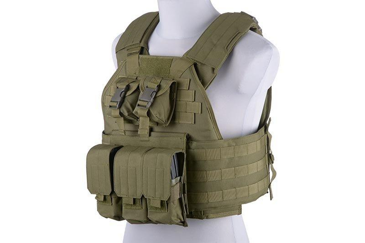 Жилет тактический (разгрузочный) типа Plate Carrier - olive [GFC Tactical] (для страйкбола) - изображение 1