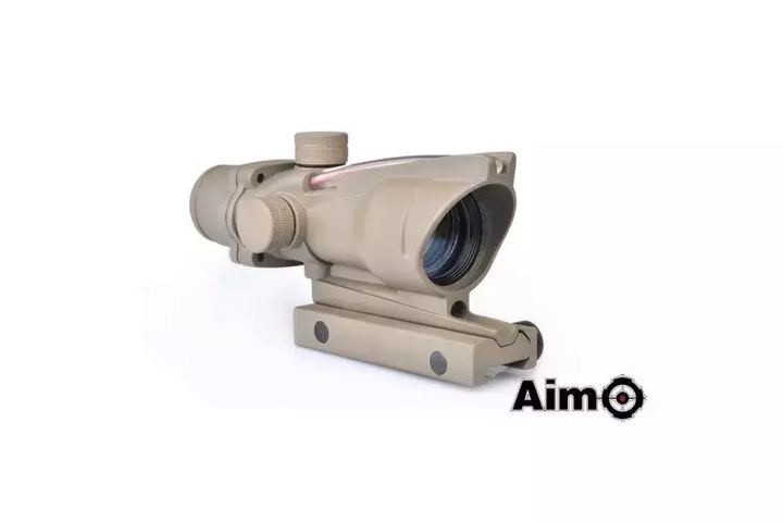 Коллиматорный прицел ACOG (с оптическим волокном) — tan [AIM-O] (для страйкбола) - изображение 6