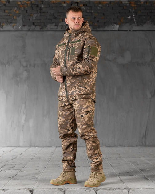 Тактический зимний костюм SoftShell S пиксель (89501) - изображение 3
