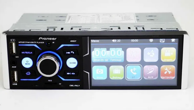 Автомагнитола Pioneer 4063T с сенсорным экраном 4.3 дюйма, DIVX, MP3, USB - изображение 3