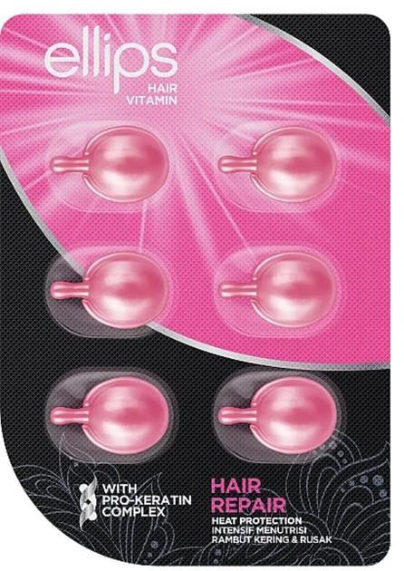 Вітаміни для волосся Відновлення Волосся Ellips Hair Vitamin With Pro-Keratin Complex 6 шт x 1 мл рожеві - Фото 1 Вітаміни для волосся Відновлення Волосся Ellips Hair Vitamin With Pro-Keratin Complex 6 шт x 1 мл рожеві - зображення 1